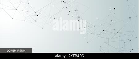 Connect dots and lines. Great design for any purposes. Polygon vector wireframe concept. Low polygon. Stock Vector