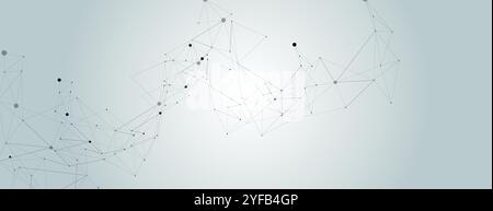 Abstract connect dots for concept design. Technology background concept. Information technology. Vector design Stock Vector