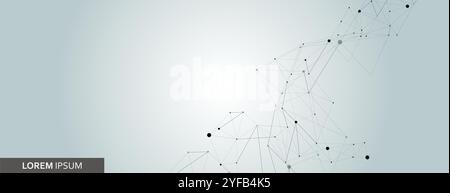 Connect dots and lines. Great design for any purposes. Polygon vector wireframe concept. Stock Vector