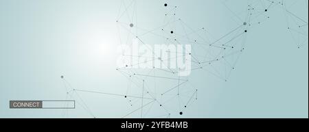 Abstract connect dots for concept design. Technology background concept. Information technology. Vector design Stock Vector