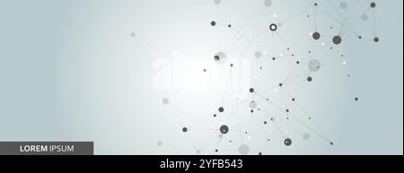 Molecule background. Vector banner design template Stock Vector