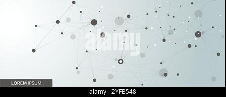 Molecule background. Vector banner design template Stock Vector