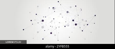Molecule background. Vector banner design template Stock Vector