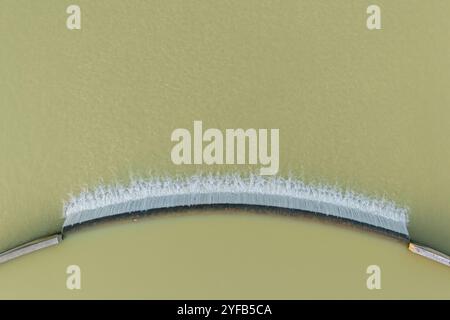 Aerial view of an artificial lake Stock Photo