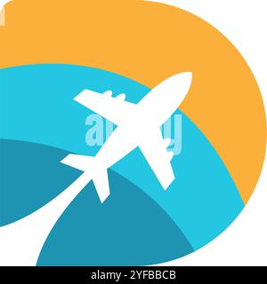 Plane logo icon design template Stock Vector