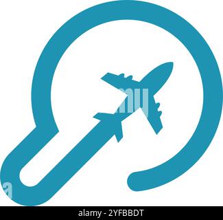 Plane logo icon design template Stock Vector