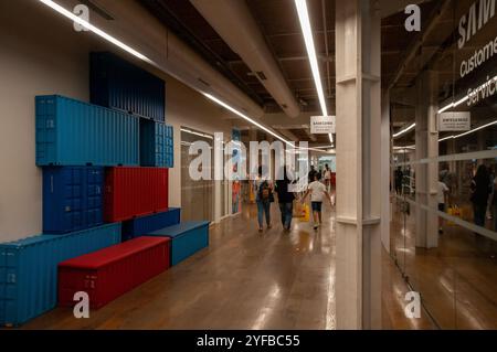 Les Docks Village, a great example of urban regeneration in the centre of Marseille inaugurated in 2015 is a real business centre Stock Photo