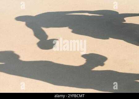 Shadow of a Boxer in Training Stock Photo