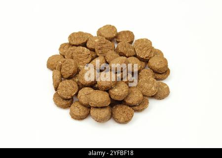 Pile of small integral biscuits isolated on white background Stock Photo