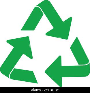 arrows recycle symbol green ecology Stock Vector