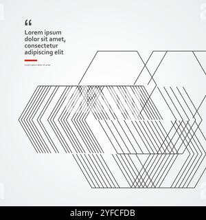 Vector modern seamless geometry pattern hexagon.connection lines nodes white background Stock Vector