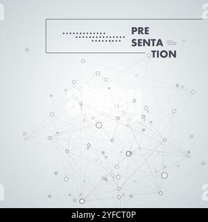Modern abstract advertising concept. Vector connection. Finger pointing direction. Vector background abstract technology communication data science. Stock Vector