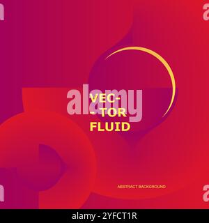 Hipster abstract fluid concept for web design. Vector geometric background. Poster design. Abstract color template Stock Vector