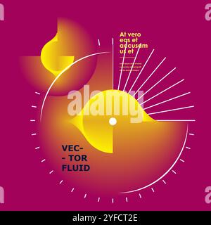Hipster abstract fluid concept for web design. Vector geometric background. Poster design. Abstract color template Stock Vector