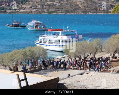 Spinalonga - One of the last active leper colonies in Europe - Crete, Greece Stock Photo