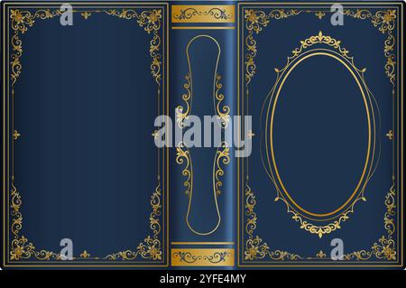 Realistic old book cover Stock Vector