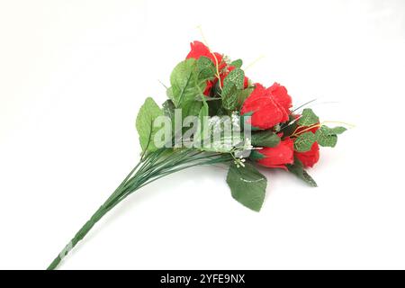 Bouquet of Artificial Silk Roses Stock Photo