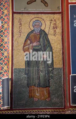 Icon of Saint in Saints Constantine and Helen Greek orthodox church Lazaraki Glyfada Athens Attica Greece Stock Photo