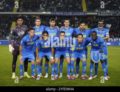 Firenze, Italia. 04th Nov, 2024. Empoli's line up during the Serie A soccer match between Empoli and Inter at the “Carlo Castellani - Computer Gross Arena” Stadium in Empoli (FI), center of Italy - Wednesday, November 04, 2024. Sport - Soccer (Photo by Marco Bucco/La Presse) Credit: LaPresse/Ģ����ý Live News Stock Photo
