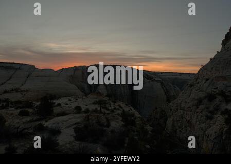 Sunrise at Death Hollow Canyon in Utah Stock Photo