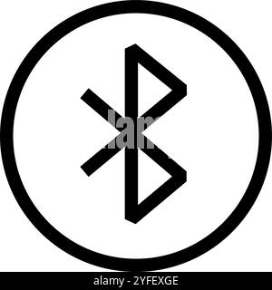 Bluetooth flat style vector sign Stock Vector