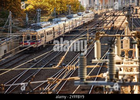 Philadelphia SEPTA Regional Rail electric commuter triain SL-V's Stock Photo