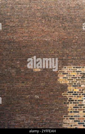 Weathered Red and White Brick Wall Texture Stock Photo