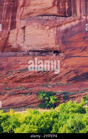 First Ruin; Junction Overlook; Canyon de Chelly National Monument; Arizona; USA Stock Photo