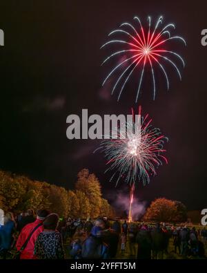 Firework Display in Oxfordshire Stock Photo