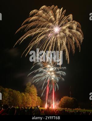 Firework Display in Oxfordshire Stock Photo