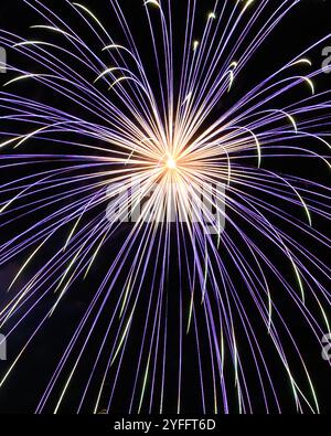 Firework Display in Oxfordshire Stock Photo
