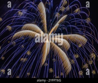 Firework Display in Oxfordshire Stock Photo