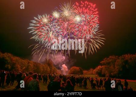 Firework Display in Oxfordshire Stock Photo