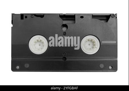 Vhs Machine Rear a close-up view of the backside of a vintage VHS cassette. The plastic ...