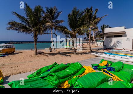 JEDDAH, SAUDI ARABIA - NOVEMBER 16, 2021: Beach in Jeddah, Saudi Arabia Stock Photo