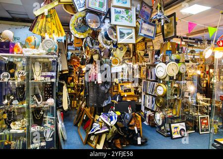 Interior of the Fleetville Emporium antique shop, Hitchin, Hertfordshire, England Stock Photo