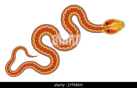 A simple cartoon snake pattern Stock Vector