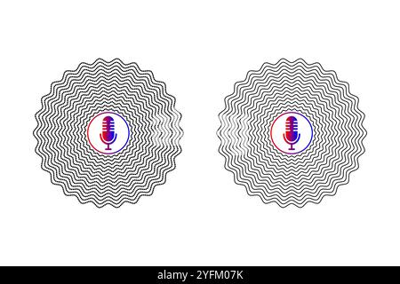 Personal voice assistant landing page banner vector illustration for infographics, websites, web design. Stock Vector