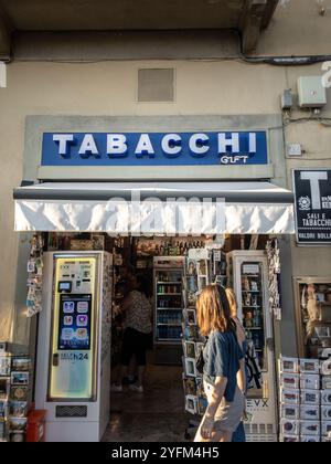tobacco shop florence italy Shop tabacchi sign italy hi-res stock photography and images
