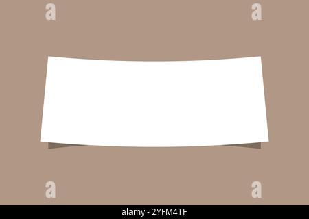 Curved paper with shadow. Paper shadow effect. Stock Vector