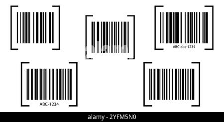 Simple barcode graphic displayed on background. Stock Vector