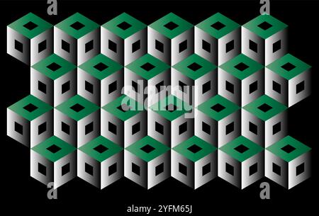 Cube icons. 3d colorful cube symbols. Stock Vector