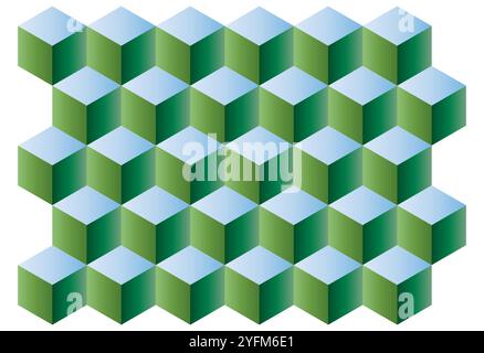 Cube icons. 3d colorful cube symbols. Stock Vector