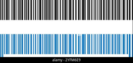 Fake barcode for design collection. Barcode labels code stripes sticker. Stock Vector