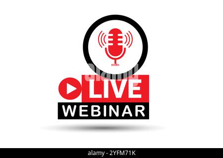 Live webinar icon vector illustration. Stock Vector