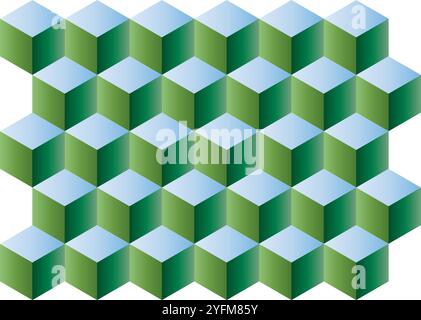 Cube icons. 3d colorful cube symbols. Vector illustration. Stock Vector