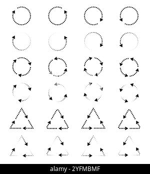 Set of Loading Icons with Different Opacity Levels. Stock Vector