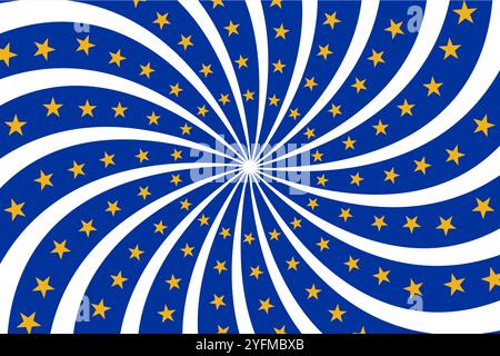 Circus star shape retro poster background isolated vector. Stock Vector