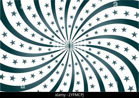 Circus star shape retro poster background isolated vector. Stock Vector