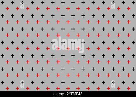 Plus symbols of different sizes and opacity seamless background pattern vector illustration. Stock Vector